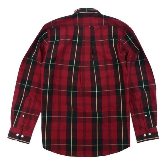 Fairway & Greene Medium Red Tartan Plaid Button Front Huron Poplin Shirt - Picture 2 of 2